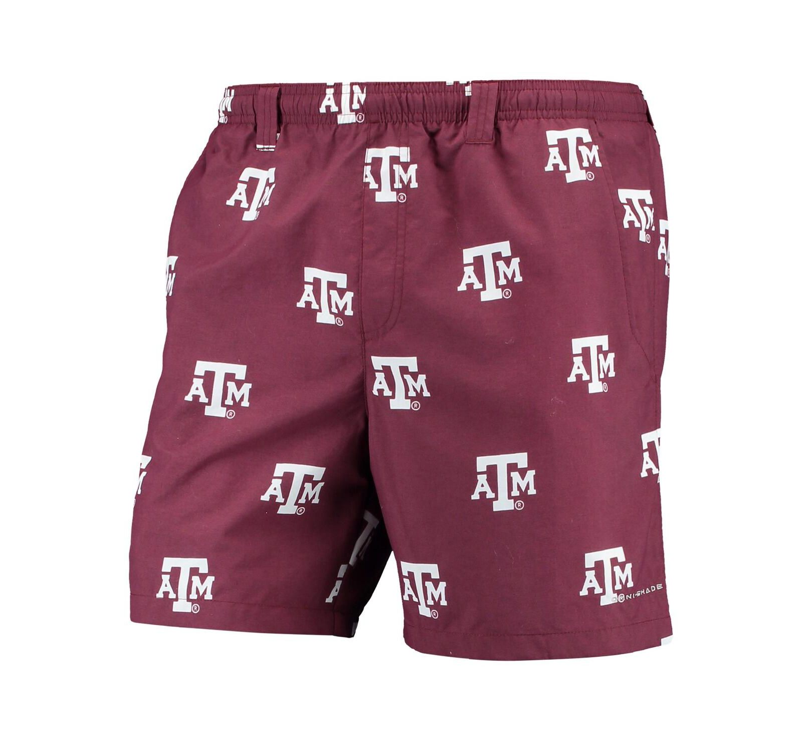 Мужские шорты Columbia Maroon Texas A&M Aggies PFG Backcast II Omni-Shade Hybrid