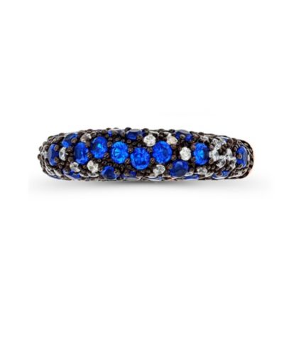Lab Grown Spinel and Cubic Zirconia Pave Fashion Ring (1 3/4 ct. t.w. and 3/4 ct. t.w.)  in 14 Karat Rose Gold Over Sterling Silver