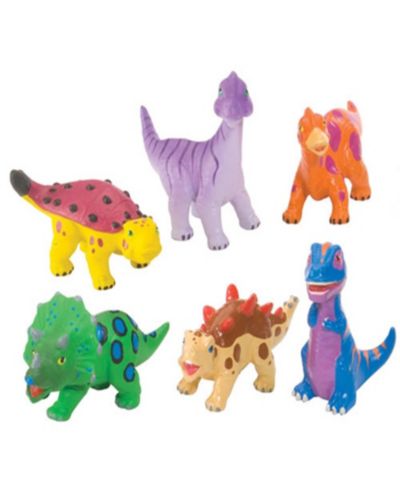 Wild Republic Dinosaur Junior Jungle Soft and Squeezable 6-Piece Playset, Ages 18 Months+