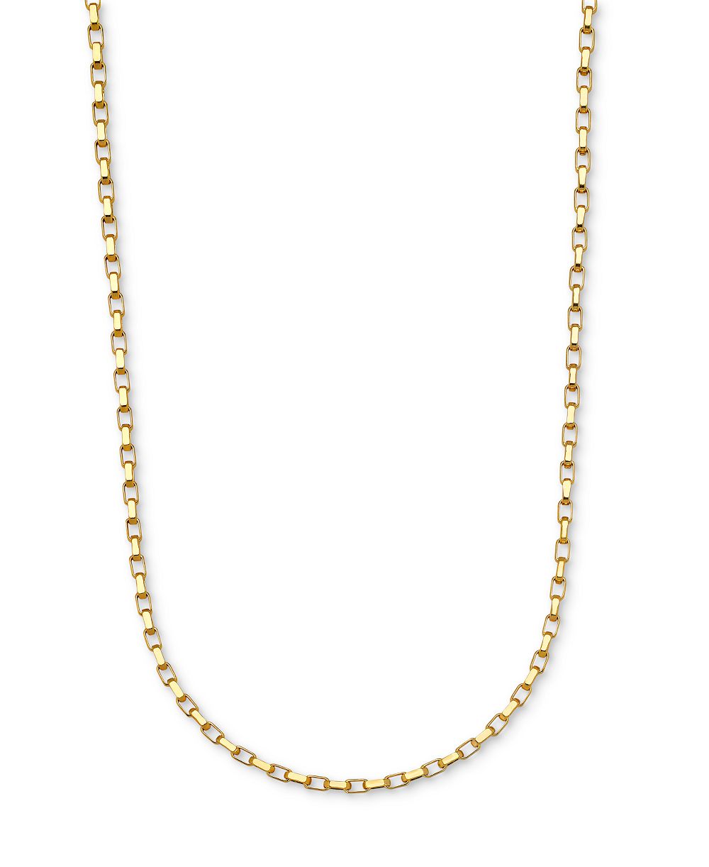 Цепочка-ожерелье Elongated Box Link 24" 3mm 14k Gold