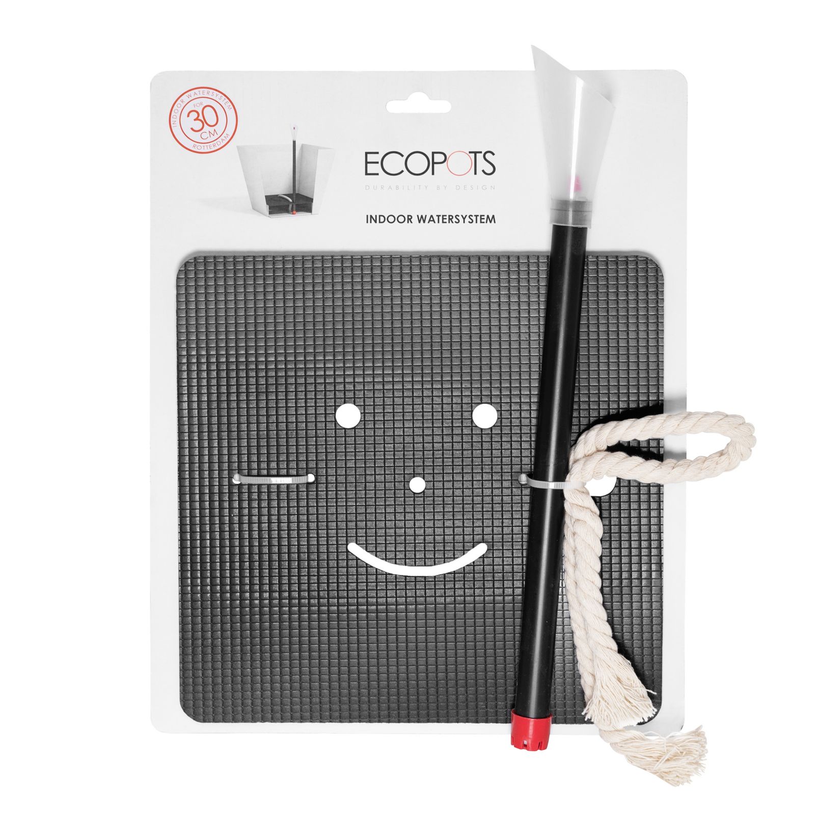Ecopots Square Indoor Plant Self Watering System, For 12" Rotterdam Planter