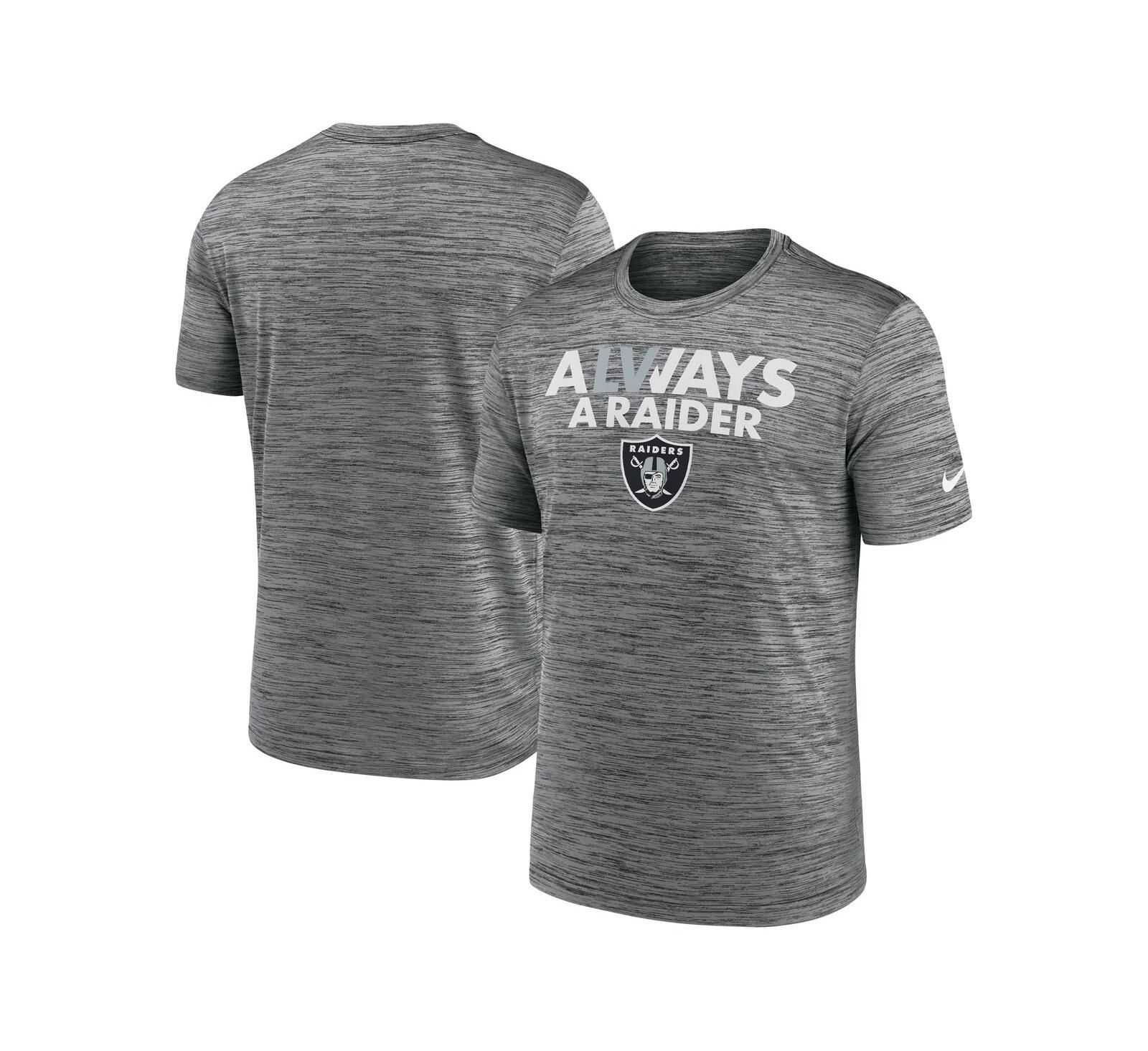 Men's Nike Anthracite Las Vegas Raiders Local Velocity T-shirt