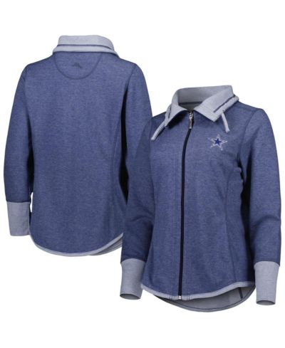 Женская свитшот Tommy Bahama Heathered Navy Dallas Cowboys Sport Sun Fade Full-Zip