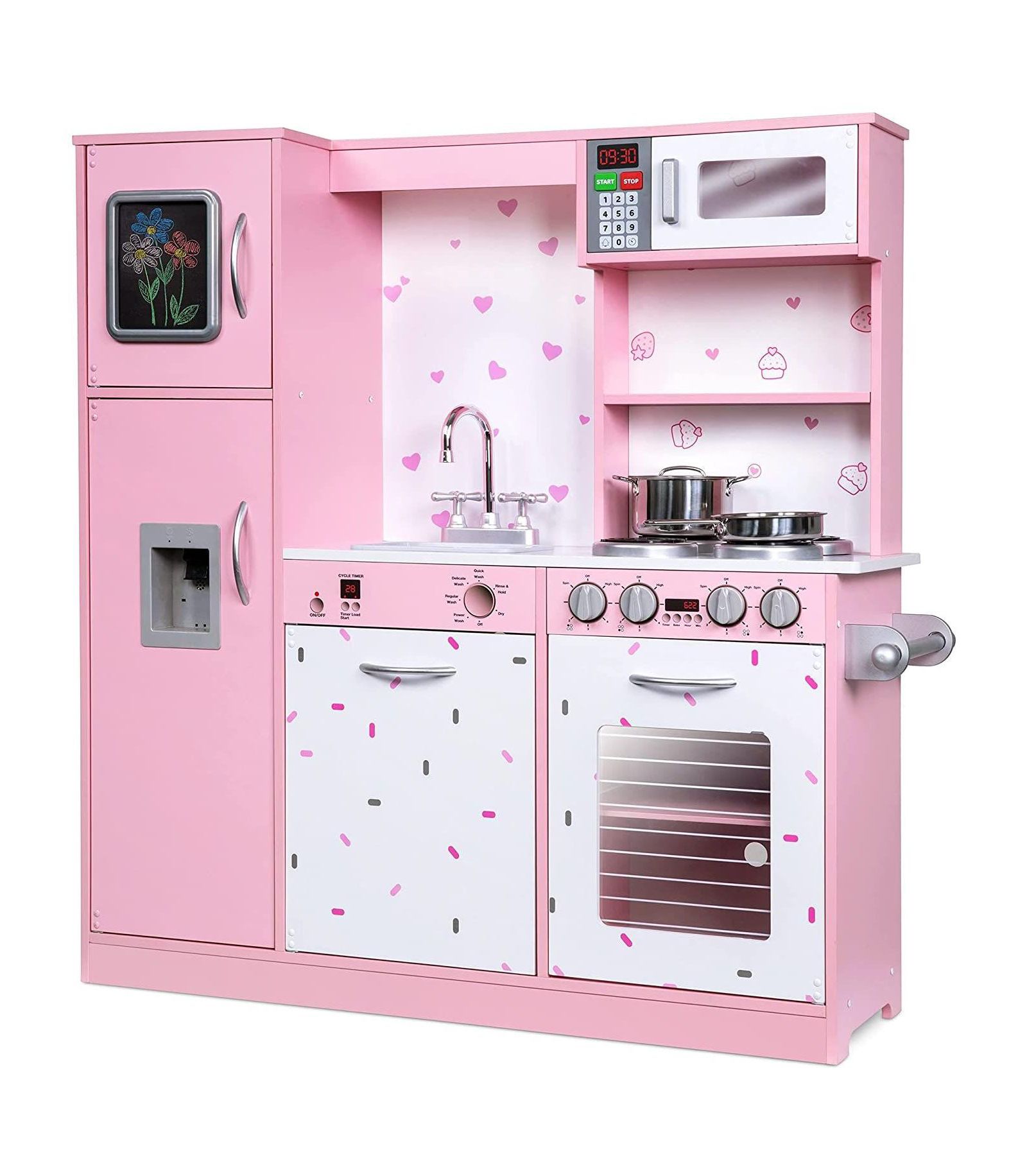 Lil' Jumbl Realistic Sights & Sounds Wooden Kitchen Set, Ages 3+