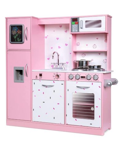 Lil' Jumbl Realistic Sights & Sounds Wooden Kitchen Set, Ages 3+