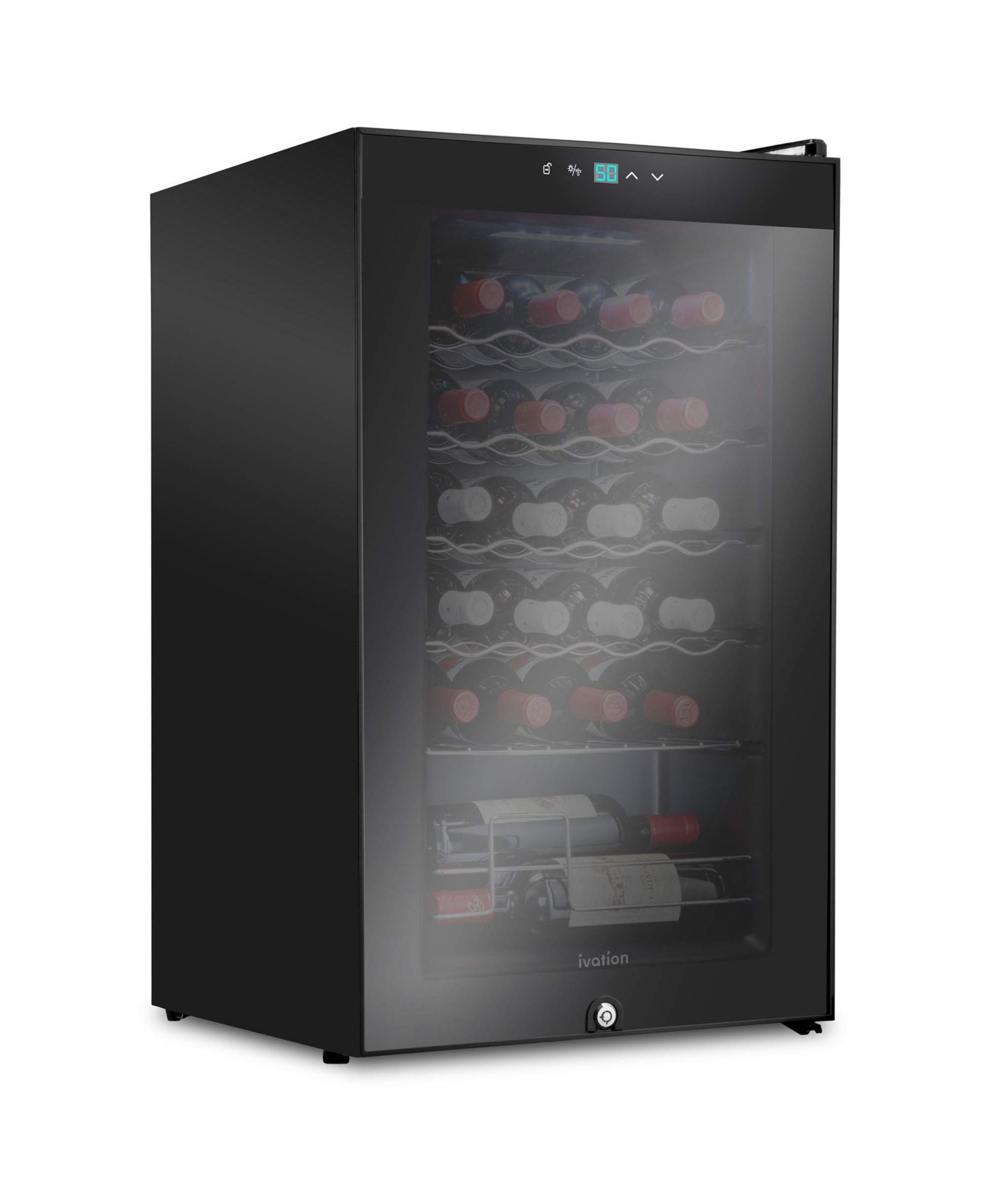 Ivation Freestanding Wine Refrigerator, 24 Bottle Wine Cooler