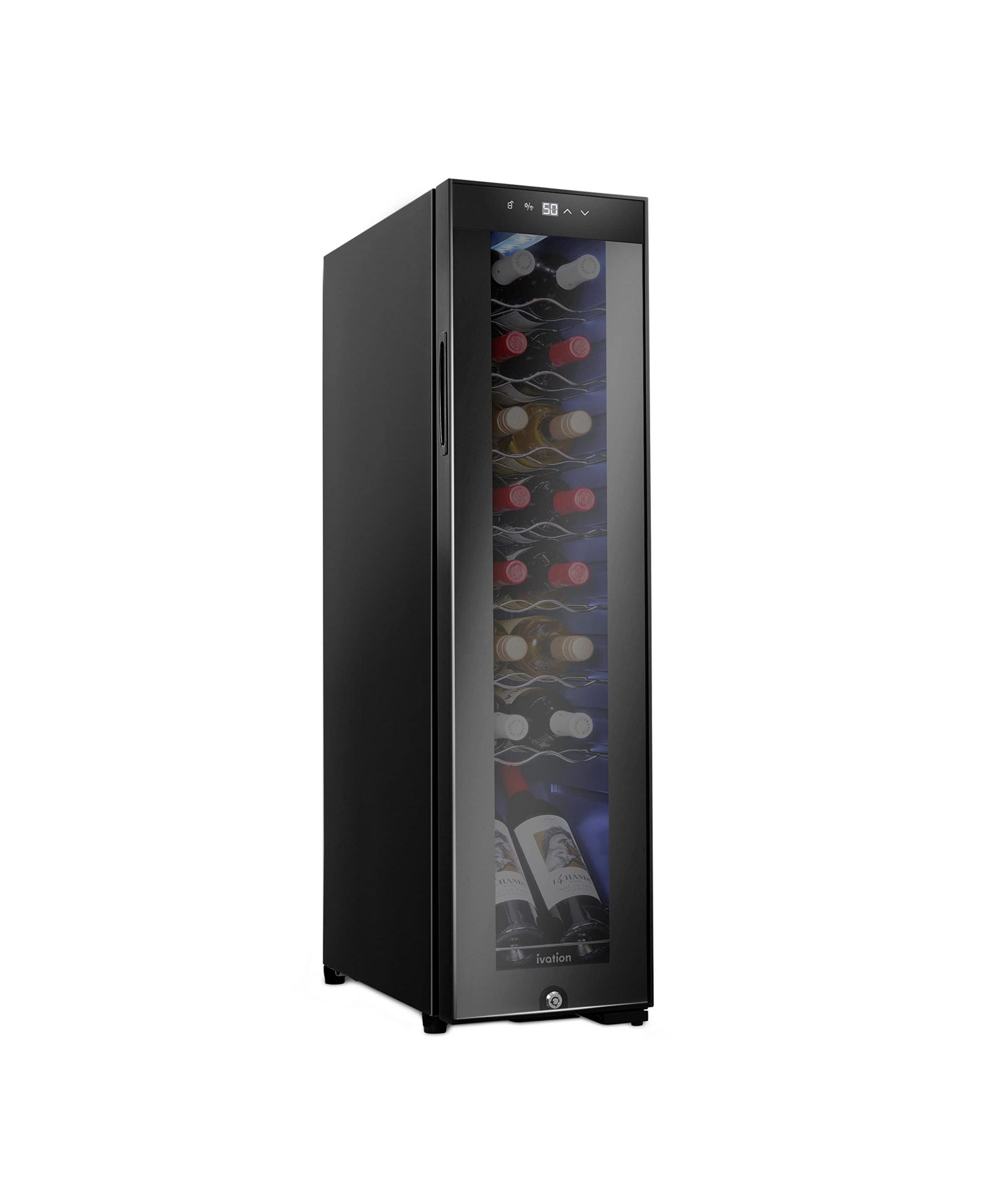 Ivation Freestanding Wine Refrigerator, 16 Bottle Wine Cooler