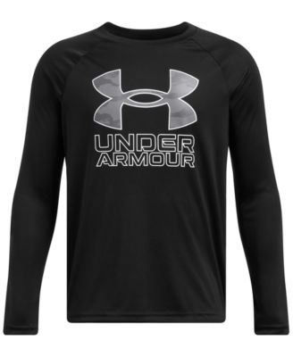 Under Armour Boys' 6-20 Hybrid Printed Fill Long-Sleeve T-shirt