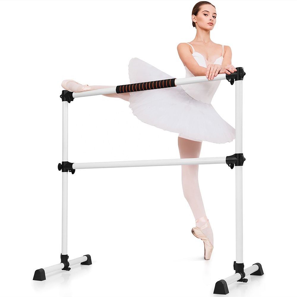4ft Portable Freestanding Ballet Barre Double Dance Stretching Bar