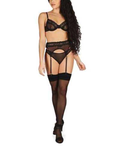 Женский комплект белья MeMoi Elena 3 Piece Garter Set