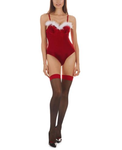 Женский бархатный боди MeMoi Scarlett Holiday-Themed
