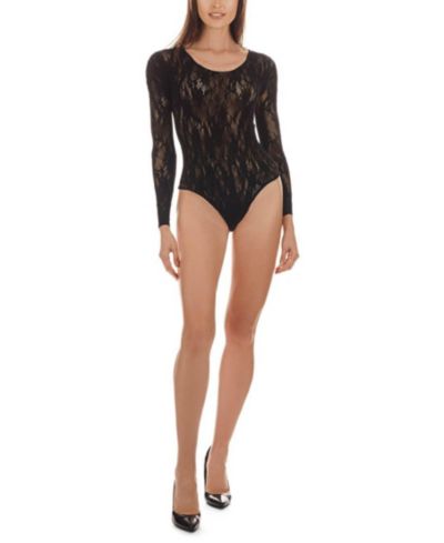 Женский бесшовный боди MeMoi Flirty Floral с длинным рукавом
