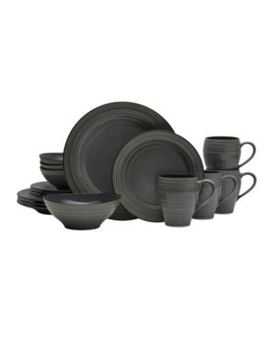 Mikasa набор столовой Swirl Graphite 16 Pc.