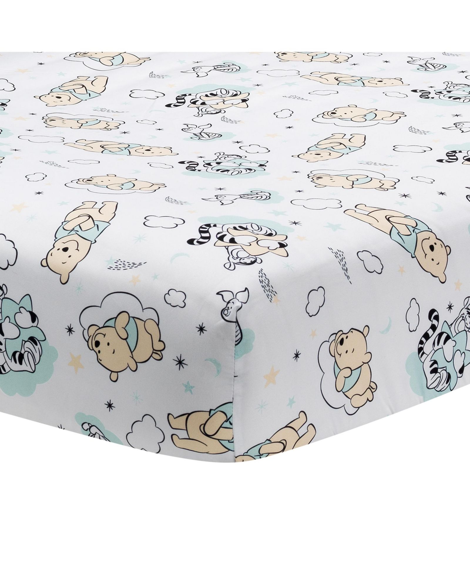 Lambs & Ivy Lambs and Ivy Disney Baby Winnie the Pooh Hugs White Fitted Crib Sheet