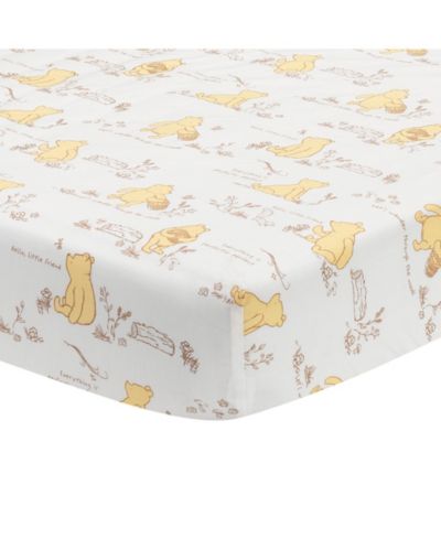 Детская натяжная простыня Lambs & Ivy Disney Storytime Pooh, 100% хлопок, White