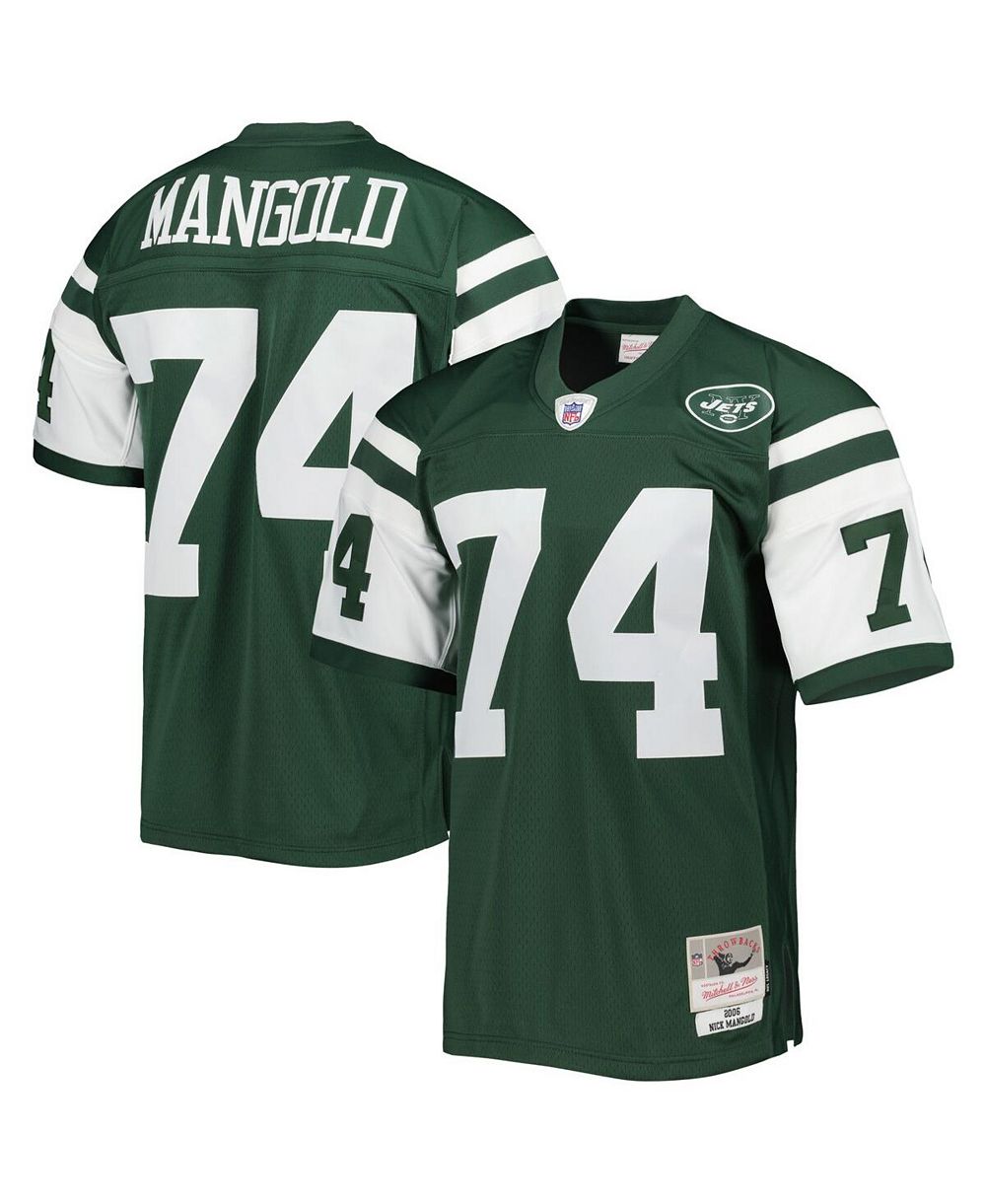 Men's Mitchell & Ness Nick Mangold Green New York Jets 2006 Legacy Replica Jersey