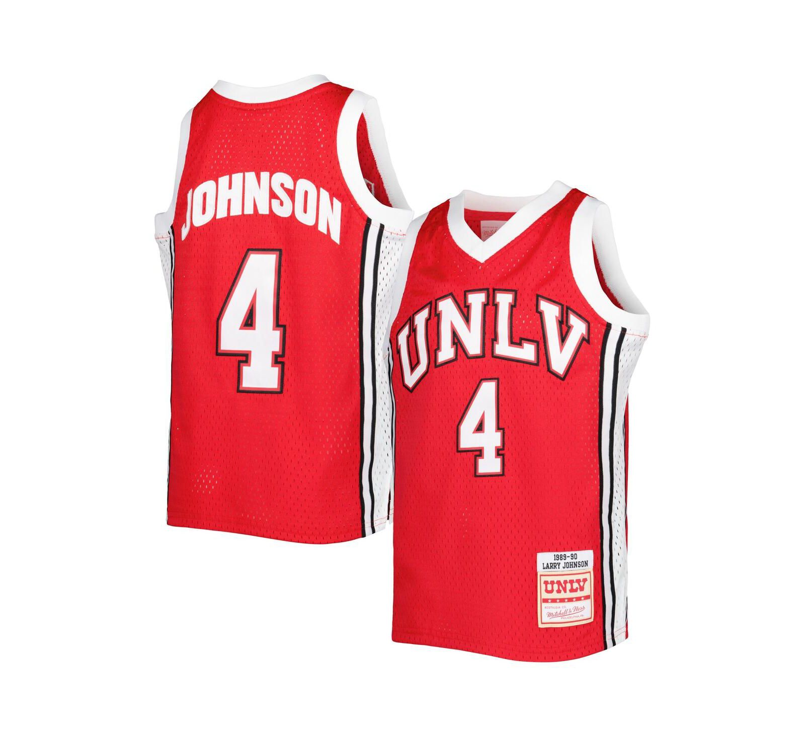 Детская реплика джерси Mitchell & Ness Larry Johnson Scarlet Unlv Rebels Swingman