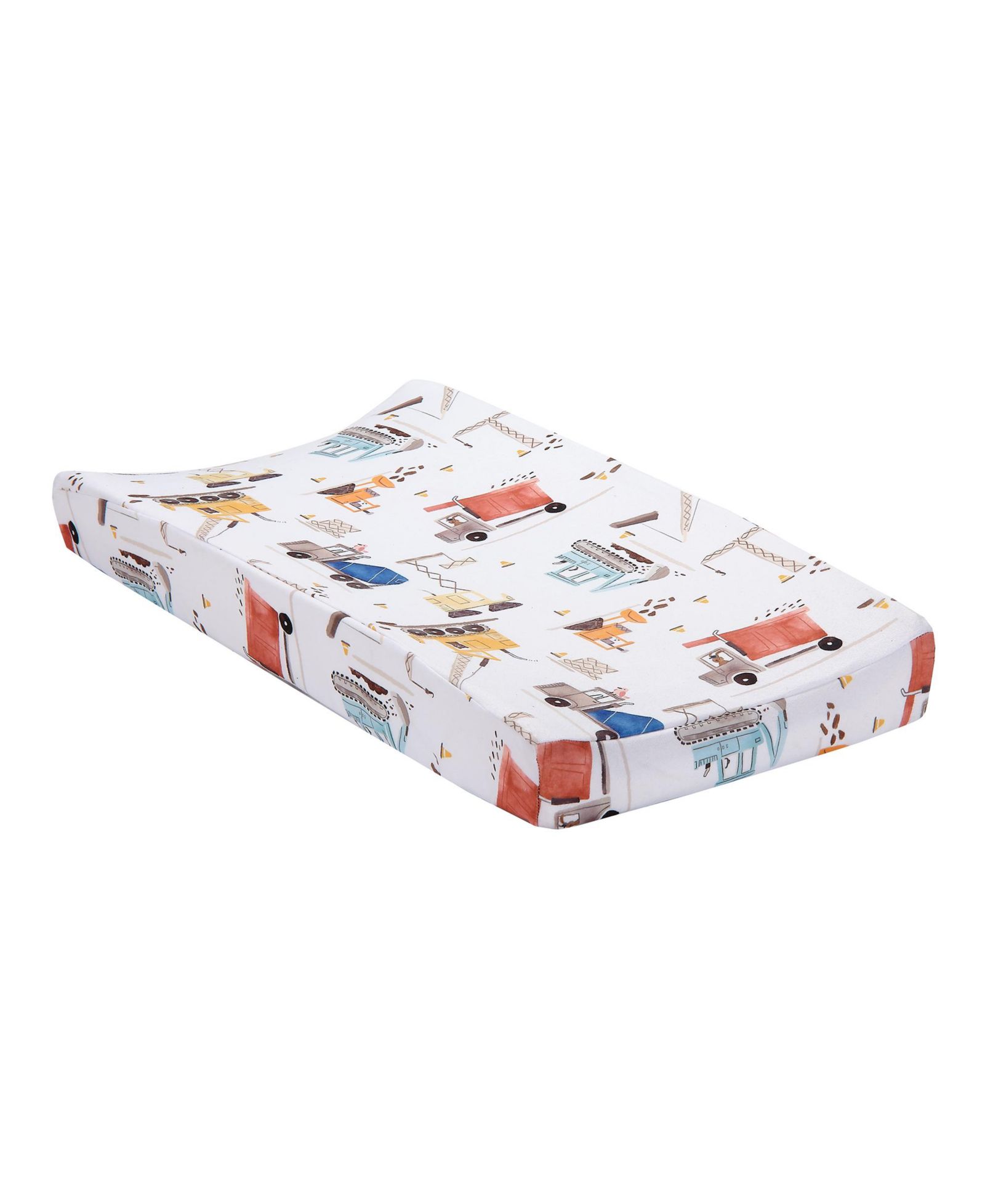 Bedtime Originals Construction Zone Changing Pad Cover - White/Trucks