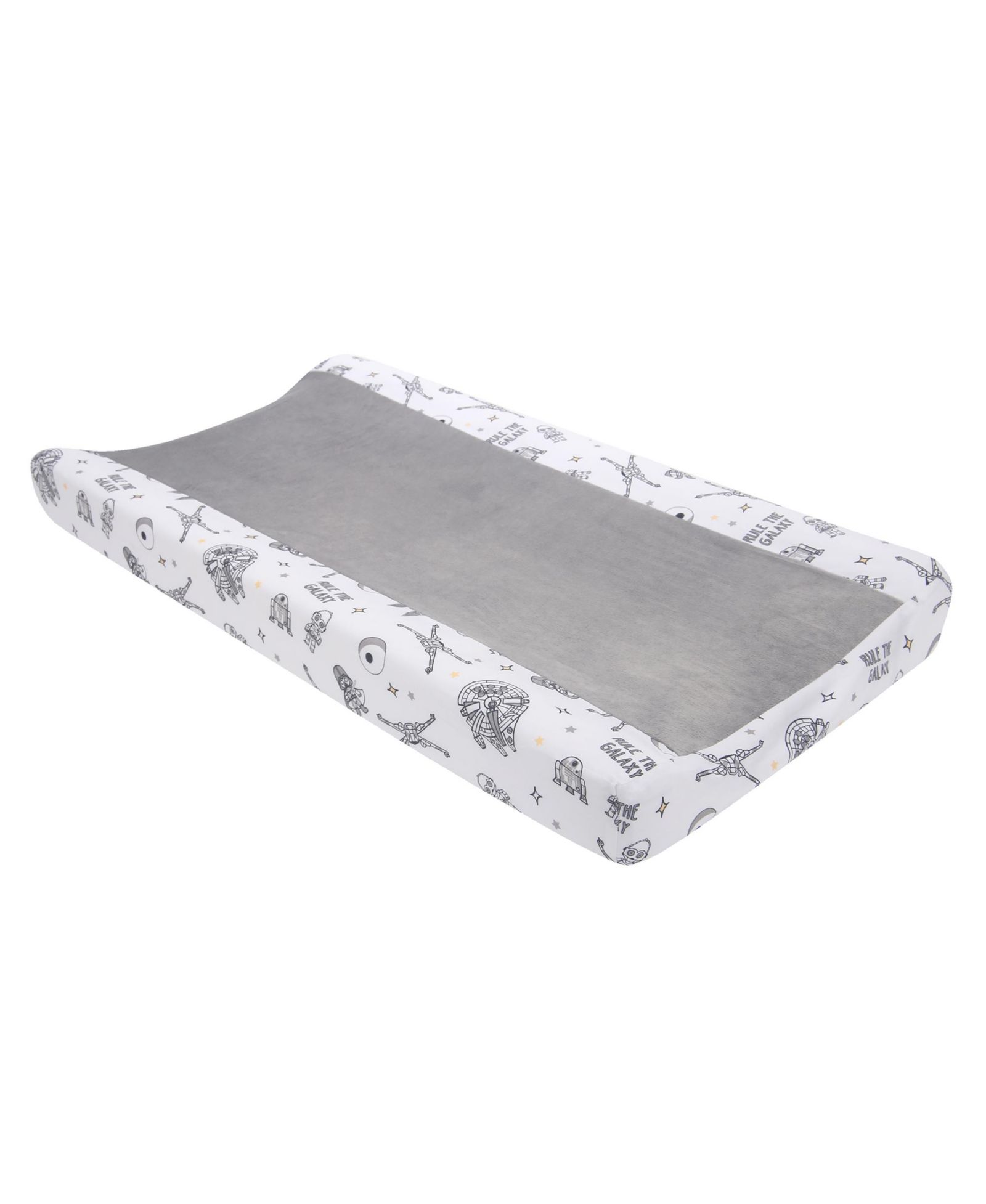 Lambs & Ivy Star Wars Millennium Falcon White/Gray Soft Changing Pad Cover