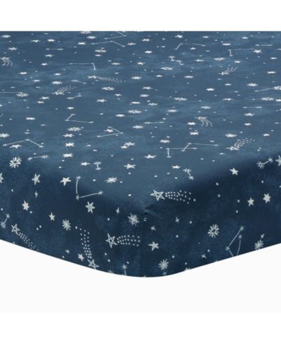 Простыня в кроватку Lambs & Ivy Sky Rocket Blue