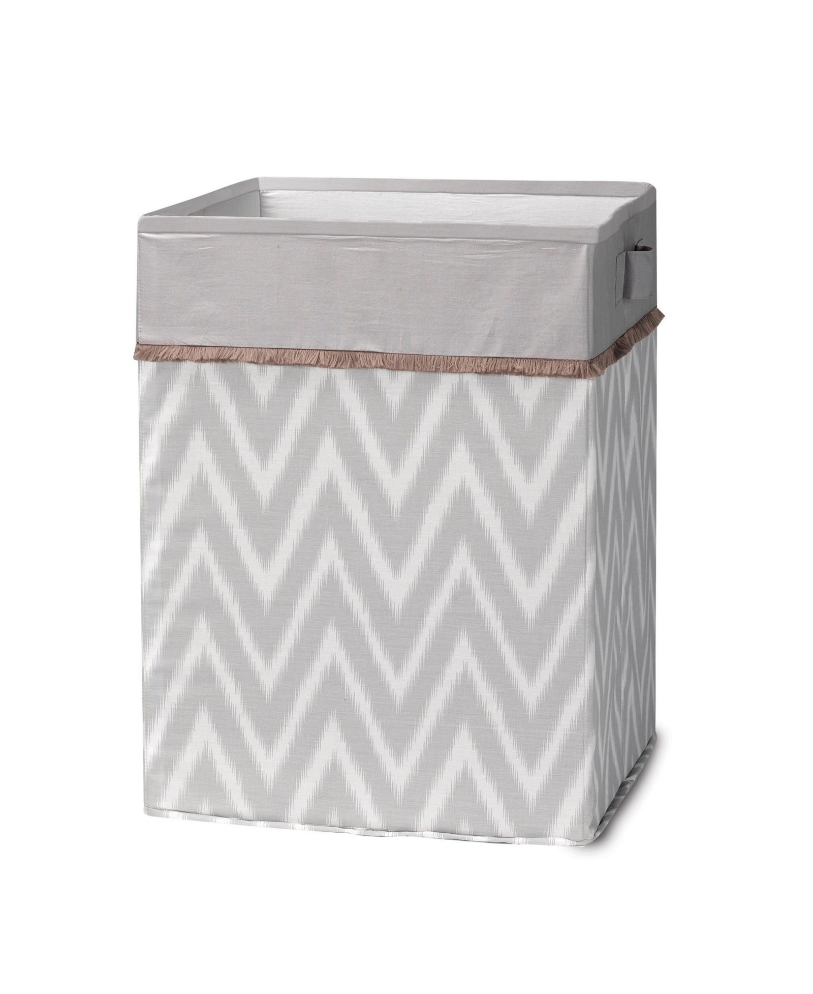 Lambs & Ivy Urban Jungle Gray/White Chevron Storage/Hamper