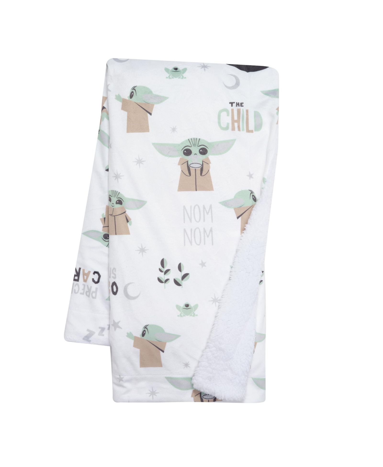 Детский плед Lambs & Ivy Star Wars The Child/Baby Yoda/Grogu White Minky/Fleece