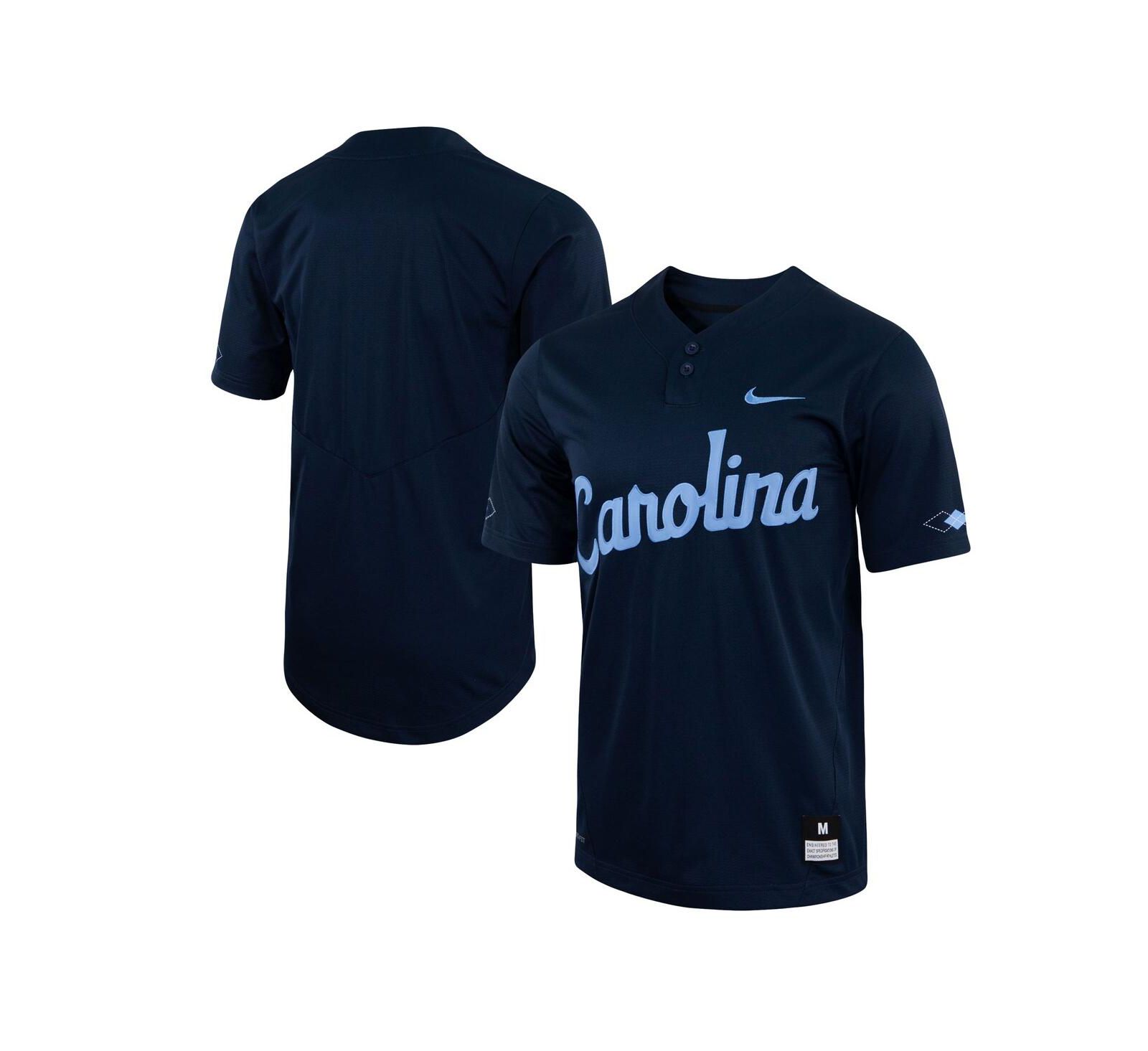Men's Nike Navy North Carolina Tar Heels Two-Button Replica Baseball Jersey