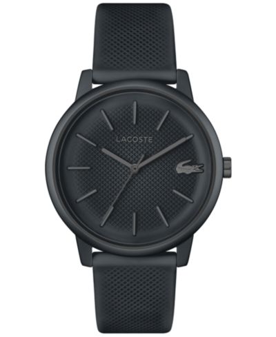 Мужские часы Lacoste 12.12 Move, темно-серый силиконовый ремешок, 42mm