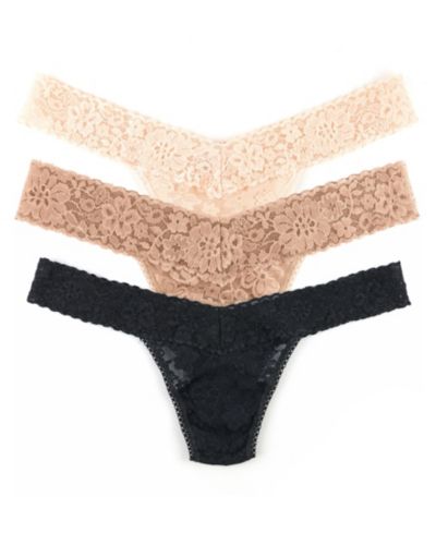 Женские трусики Hanky Panky Daily Lace Low Rise Thong, 3 шт.