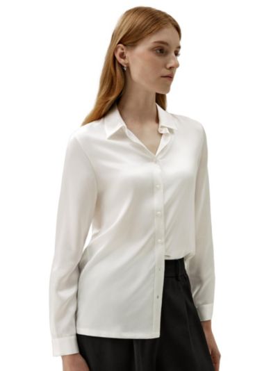Женская шелковая рубашка LILYSILK Classic Pearl Button