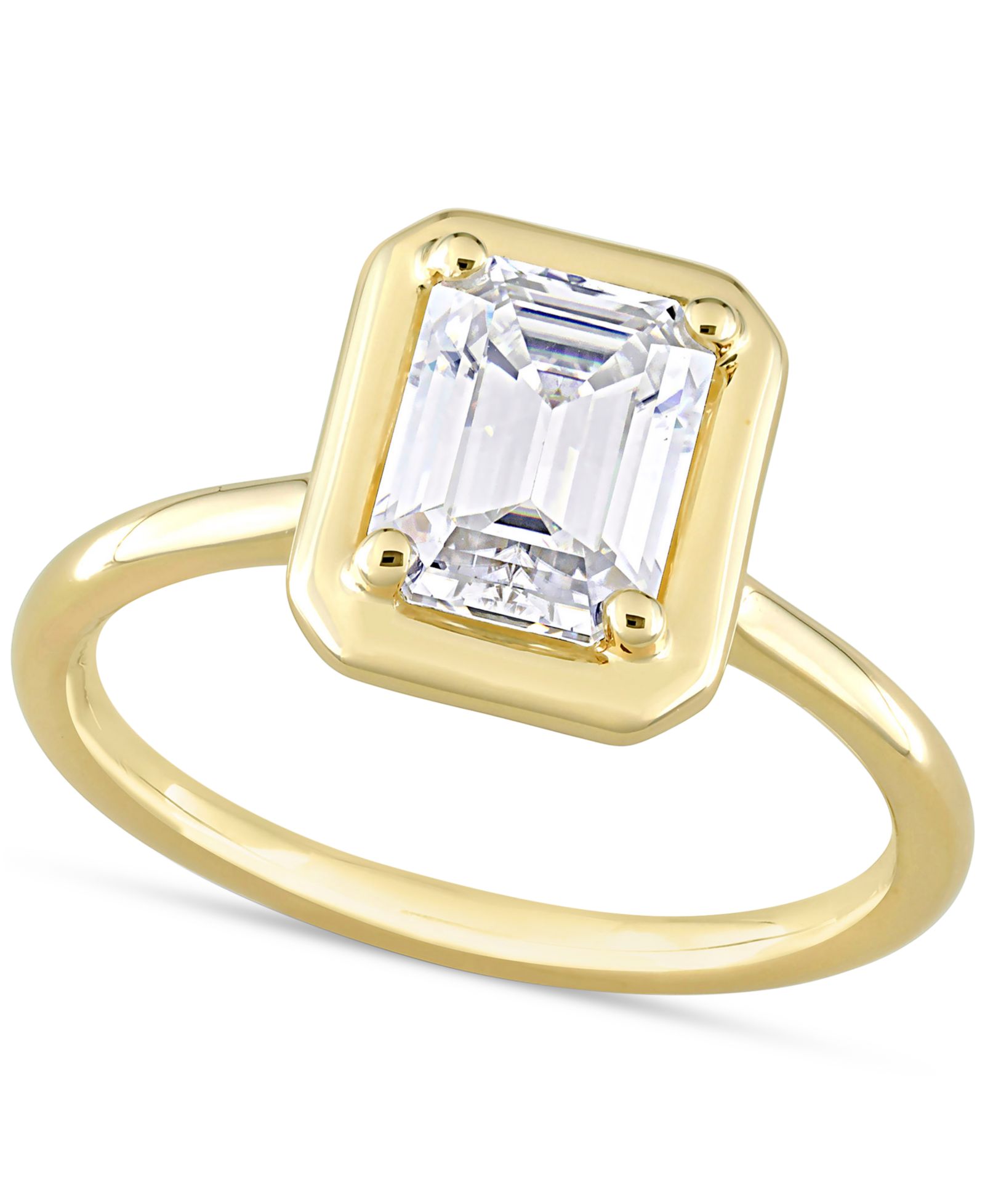 Кольцо с моассанитом в золоте 10k (1-3/4 ct. t.w.)