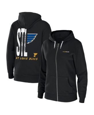 Women's WEAR by Erin Andrews Black St. Louis Blues Sponge Fleece Full-Zip Hoodie