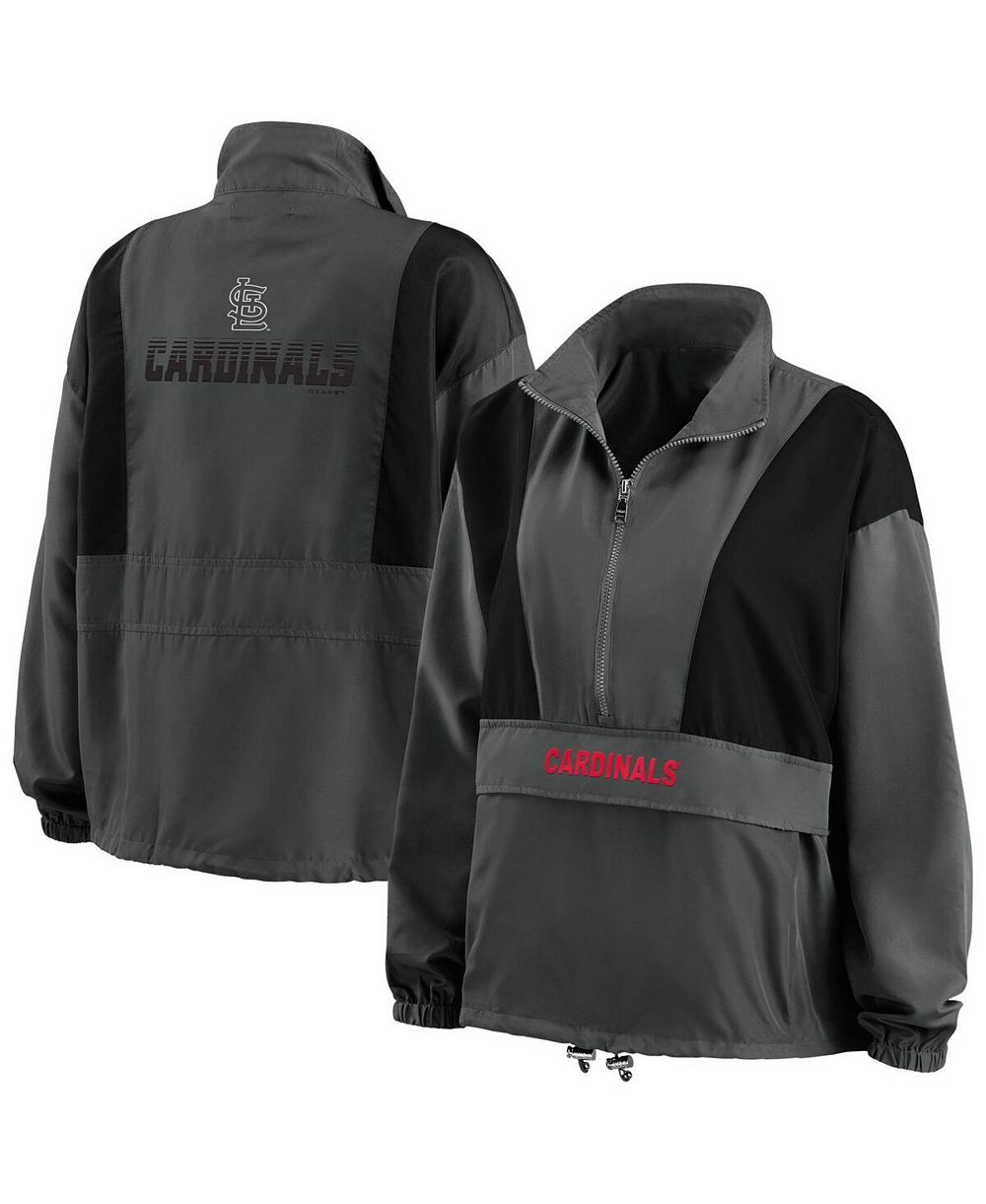 Женская куртка WEAR by Erin Andrews Charcoal St. Louis Cardinals с полумолнией