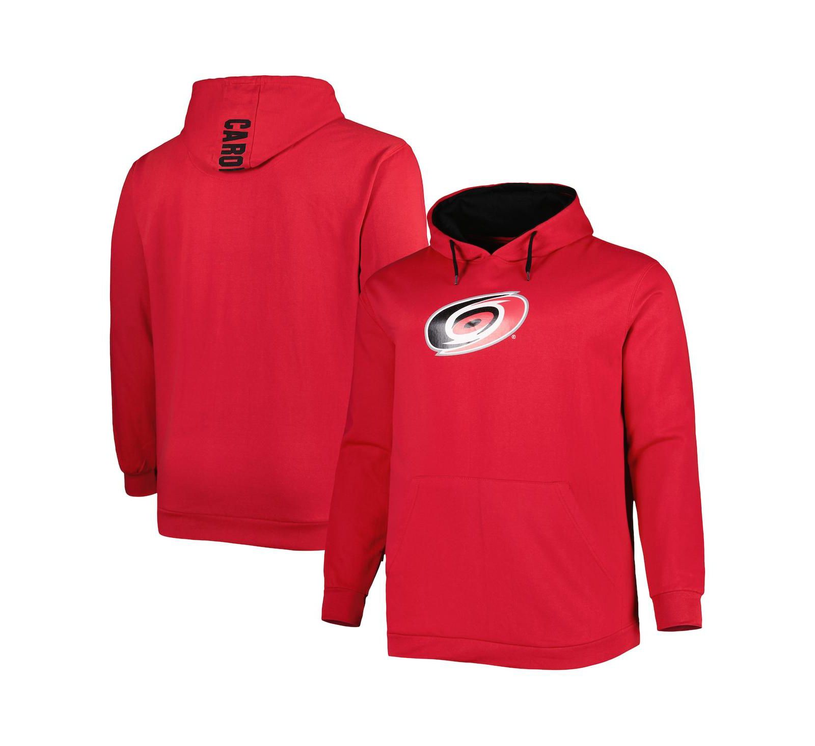 Men's Red Carolina Hurricanes Big and Tall Fleece Pullover Hoodie