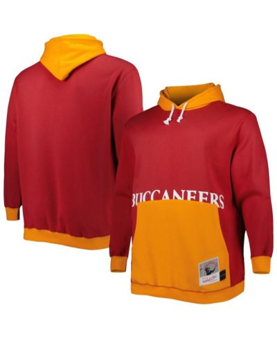 Mitchell & Ness Мужской фиолетово-черный худи Tampa Bay Buccaneers Big and Tall Big Face Pullover
