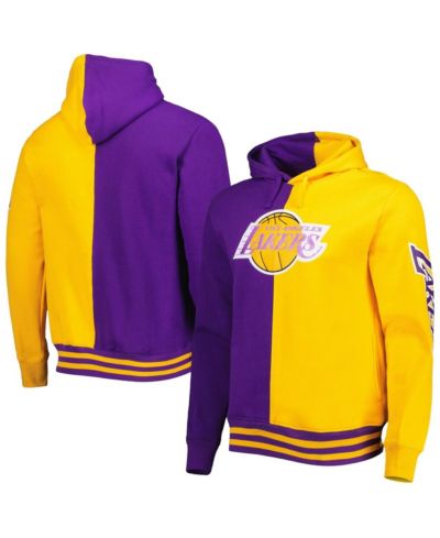 Мужское худи Mitchell & Ness Los Angeles Lakers Hardwood Classics Split Pullover