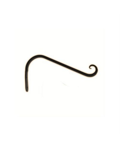 The Hookery Steel Angled Upturned Curved Hanger, Black 12 inches
