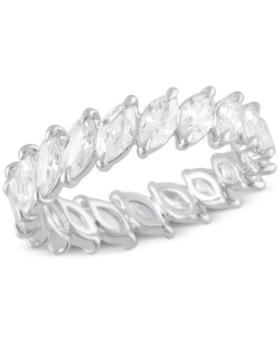 Badgley Mischka Certified Lab Grown Diamond Marquise-Cut Eternity Band (3 ct. t.w.) in 14k Gold