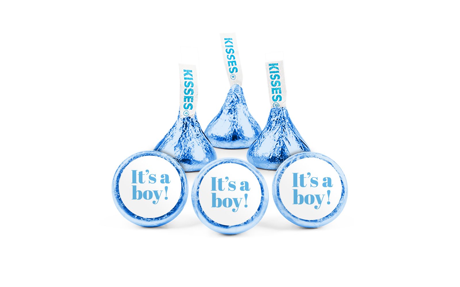 Just Candy It's a Boy Baby Shower Candy Blue Hershey's Kisses Milk Chocolate, 90 Pieces