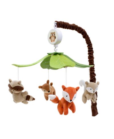 Музыкальная мобиль для детской кроватки Lambs and Ivy Woodland Tales Multicolor Forest Animals