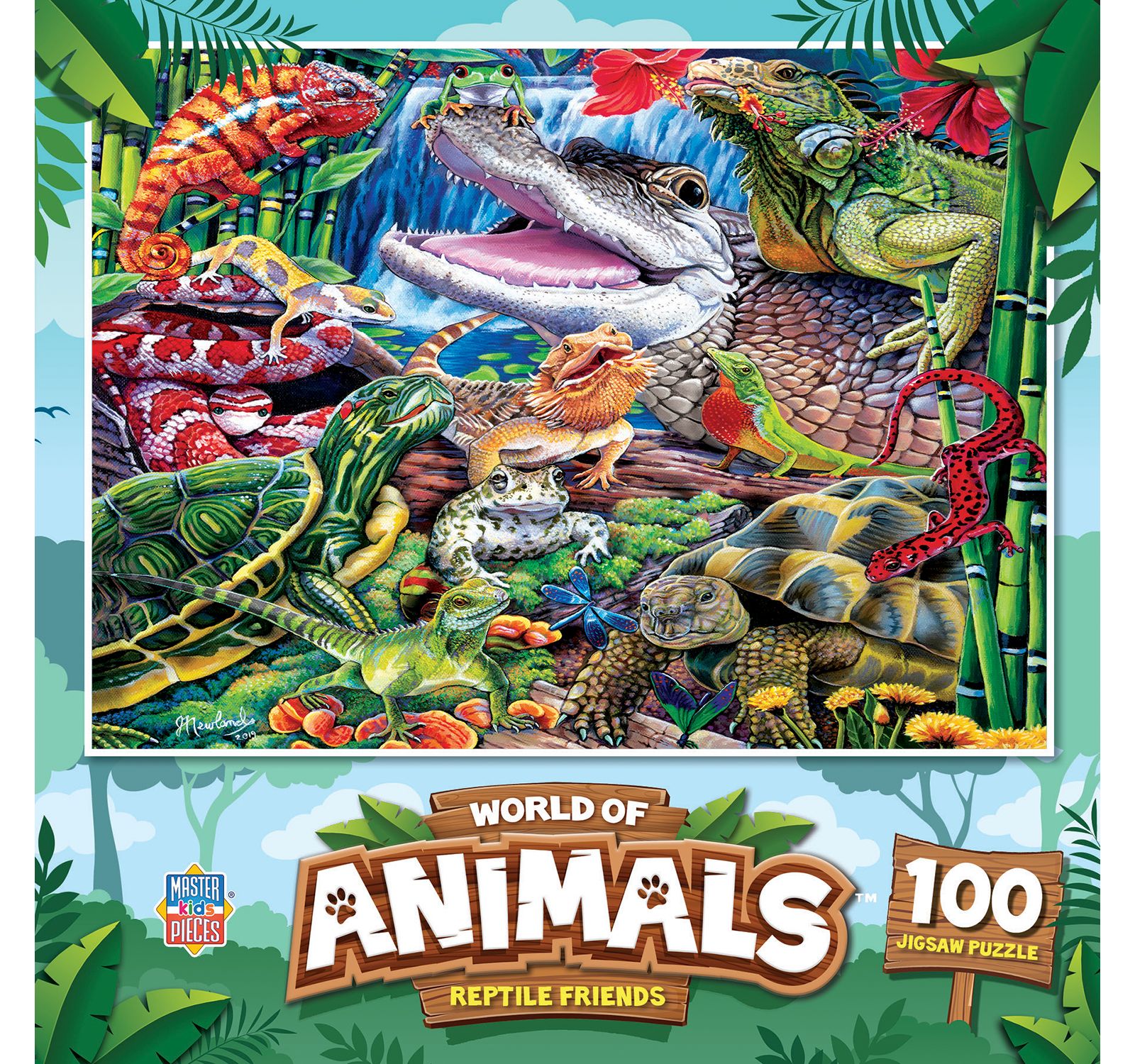 MasterPieces Пазл MasterPieces World of Animals Reptile Friends, 100 деталей