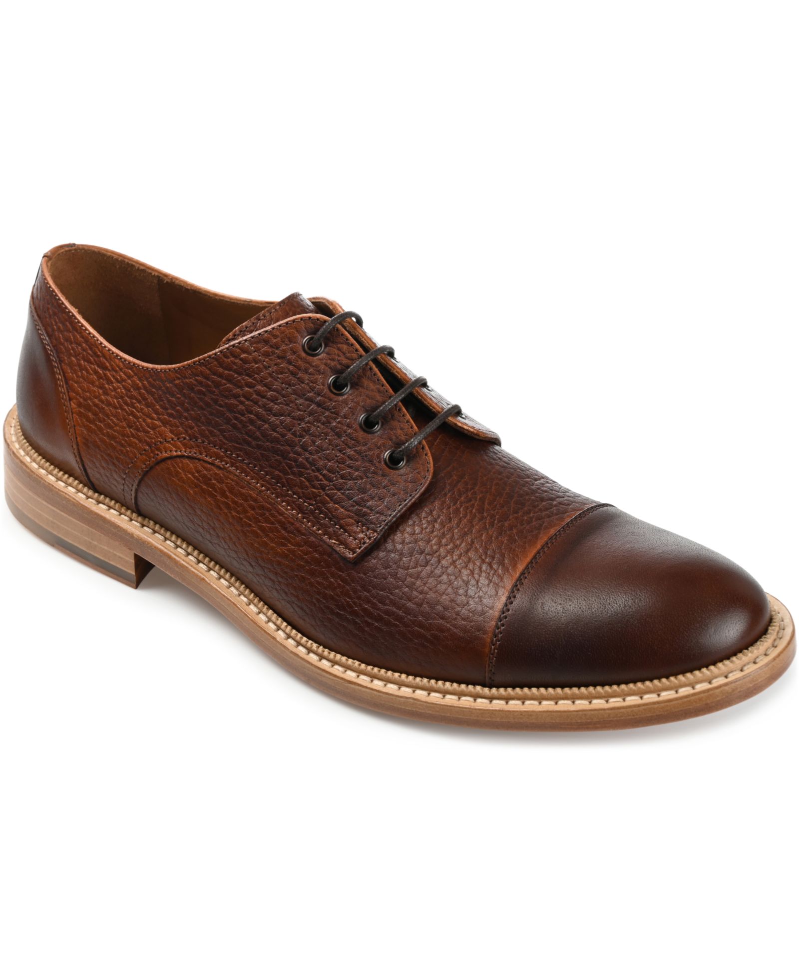 Taft Men's Rome Full-Grain Leather Cap Toe Dress Shoes