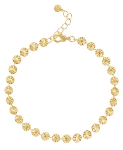 And Now This Fine Silver-Plated or 18K Gold-Plated Disc Anklet