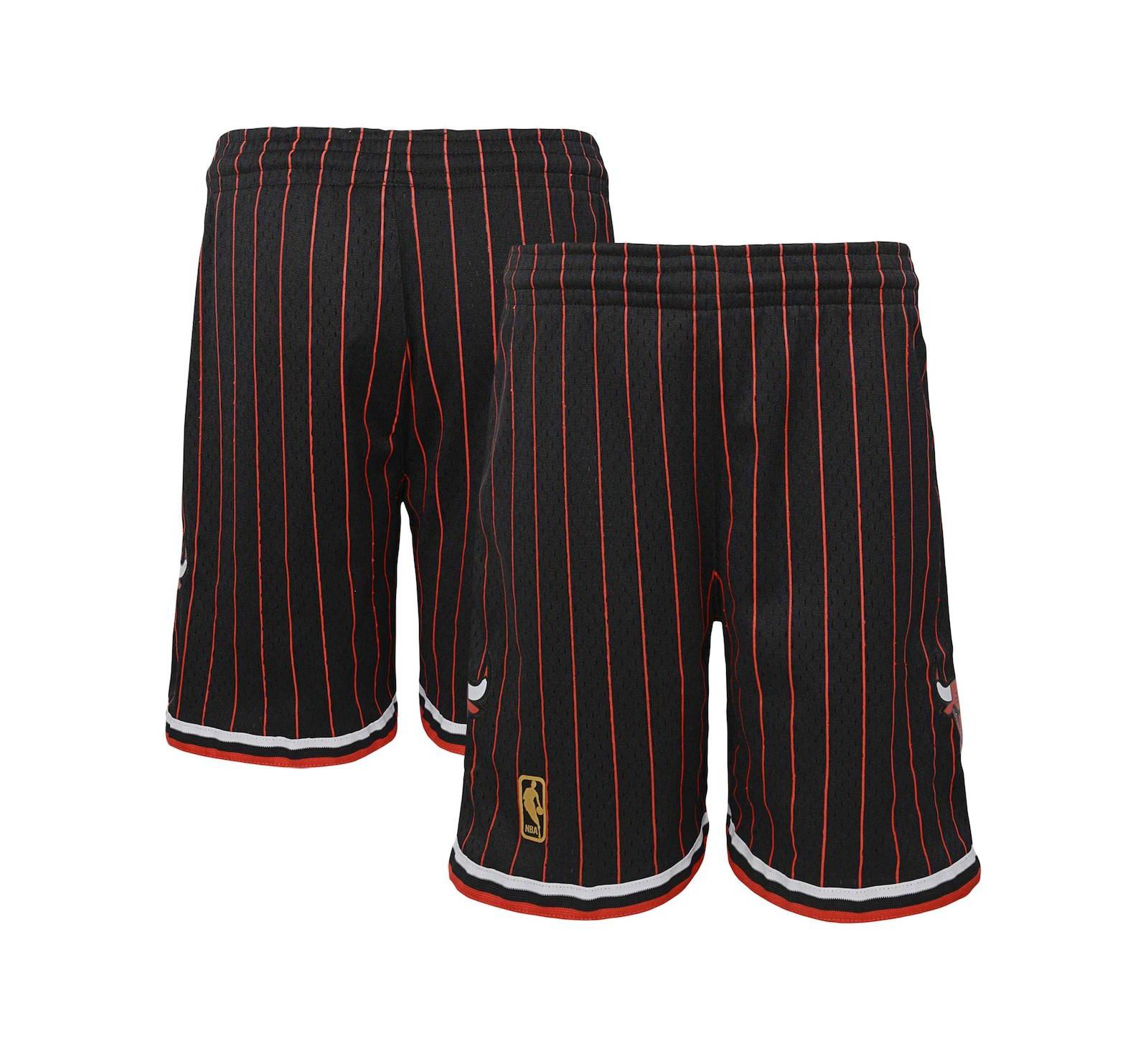 Big Boys Mitchell & Ness Black Chicago Bulls Hardwood Classics Swingman Shorts