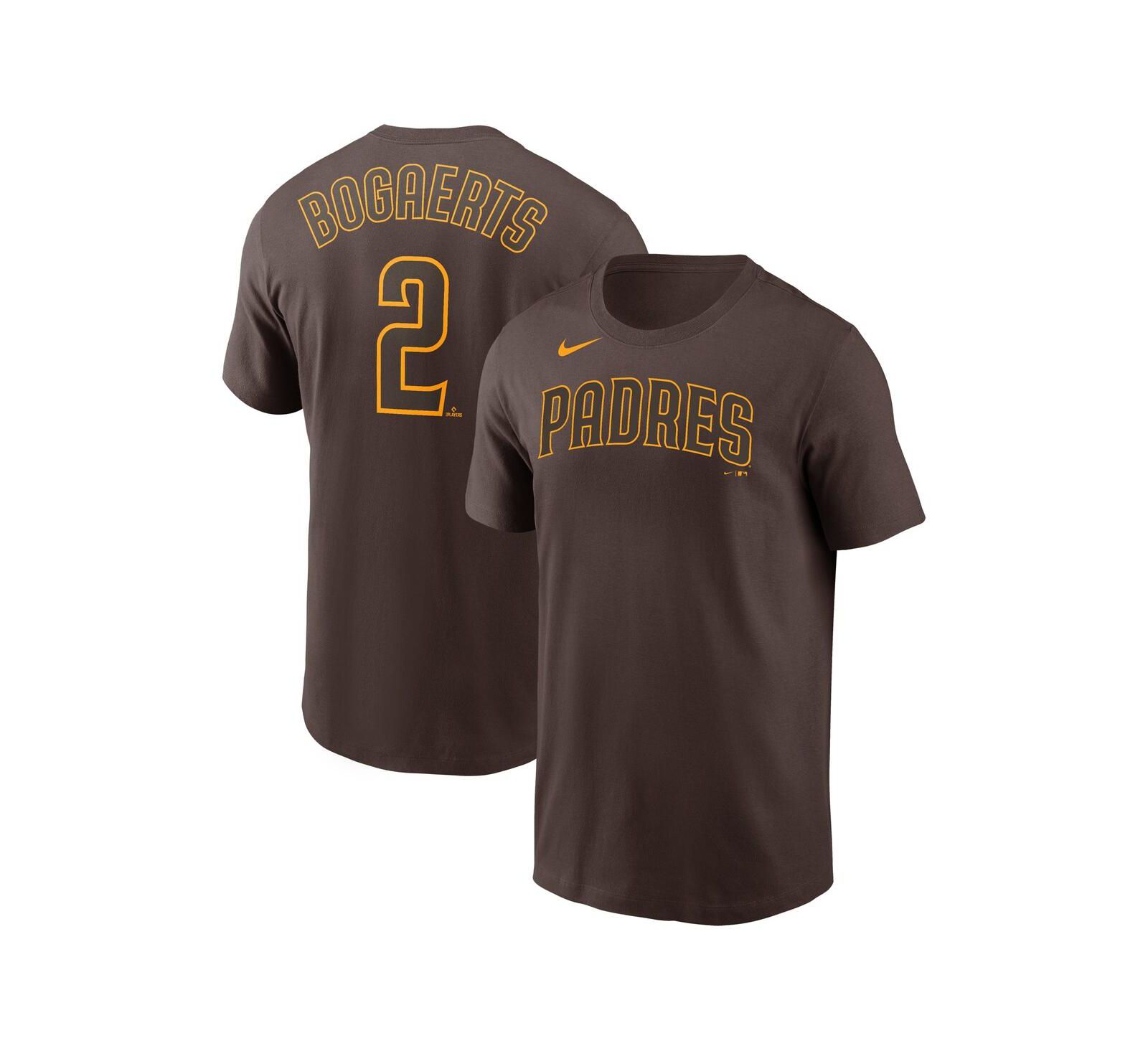 Men's Nike Xander Bogaerts Brown San Diego Padres Name and Number T-shirt