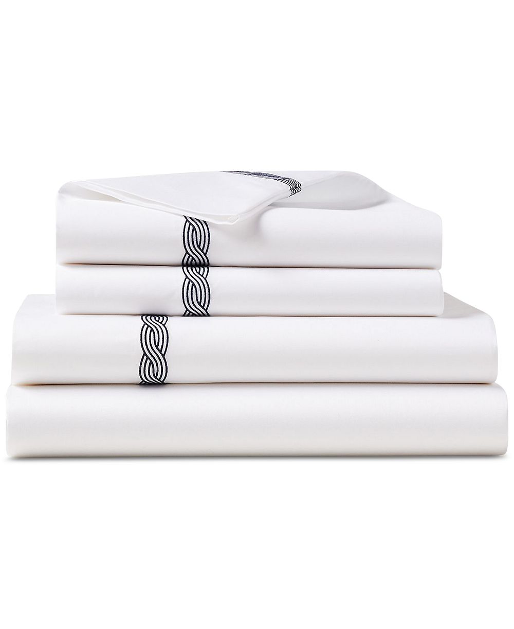 Lauren Ralph Lauren Spencer Cable Embroidery 4-Pc. Sheet Set, California King