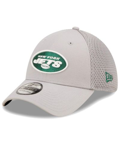 Мужская кепка New Era New York Jets Team Neo 39Thirty Flex серого цвета