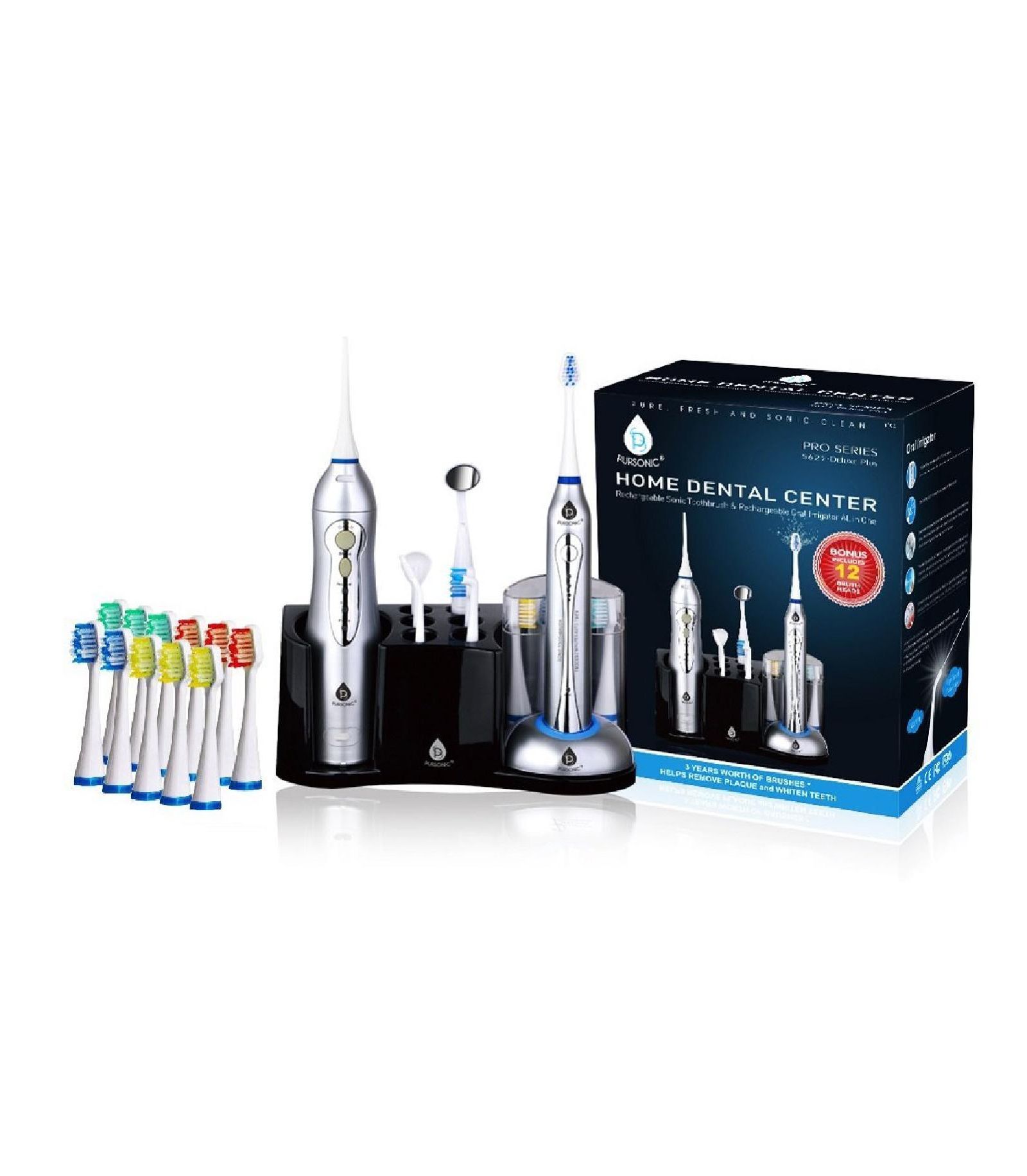 Pursonic Rechargeable Electric Toothbrush and Rechargeable Water Flosser