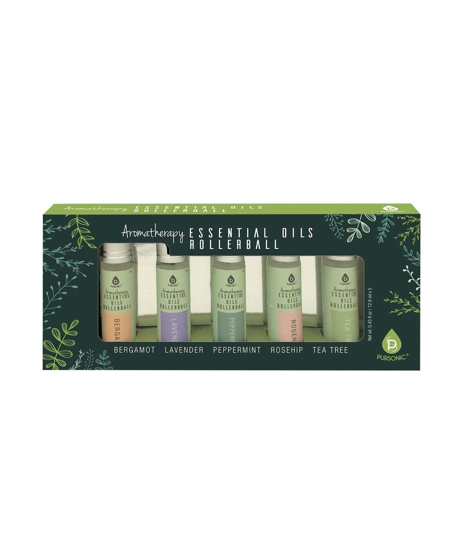 PURSONIC Aromatherapy Essential Oils Rollerballs