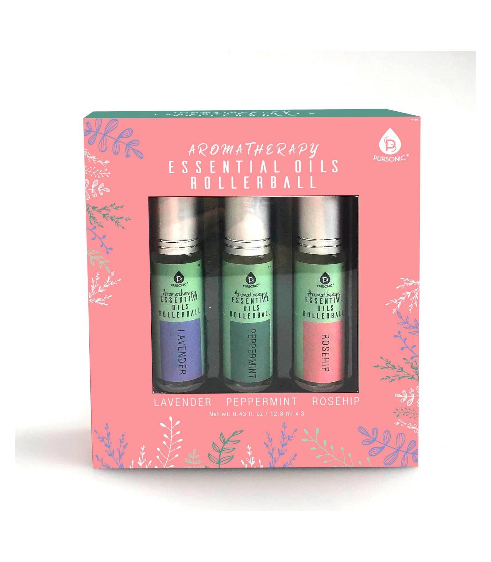 PURSONIC Aromatherapy Essential Oil Rollerballs